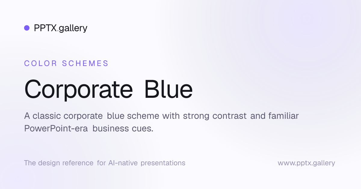 Corporate Blue Color Scheme | OPF Color Schemes