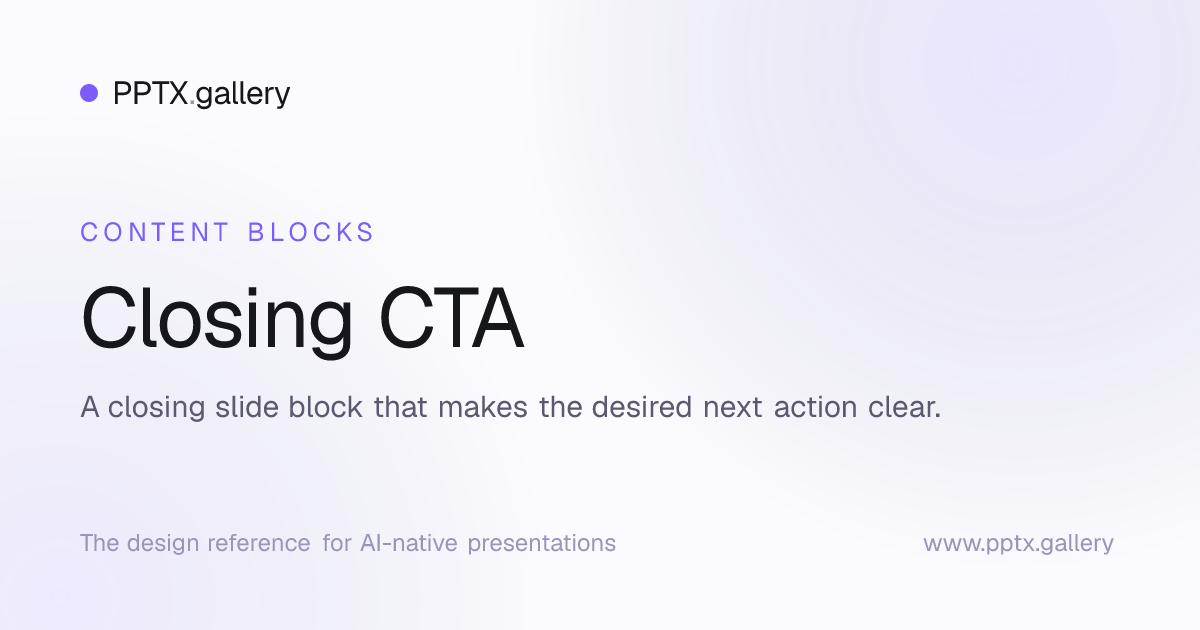 Closing CTA | OPF Content Block Reference
