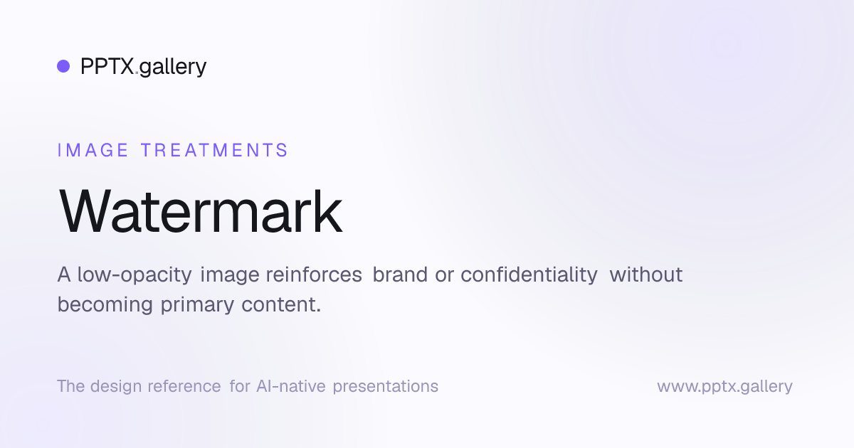 Watermark | OPF Image Treatment Reference