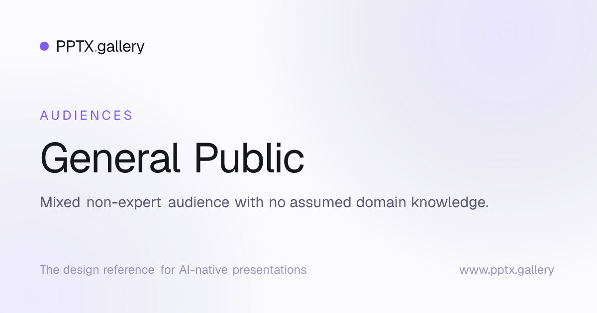 General Public | OPF Audience Reference