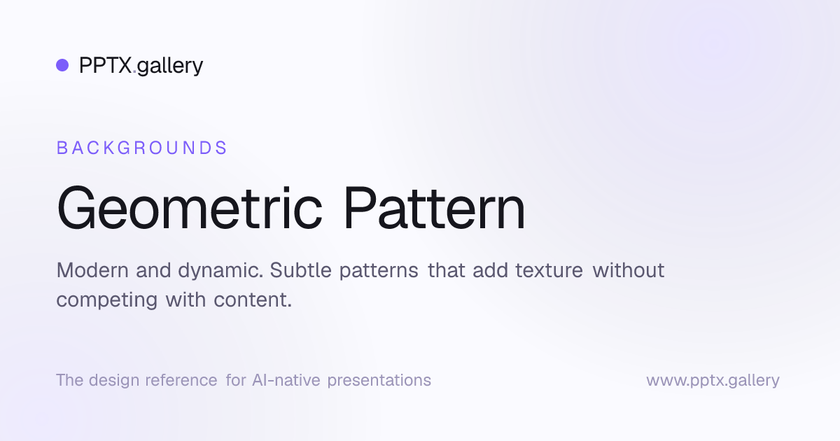 Geometric Pattern Background | Slide Design Reference