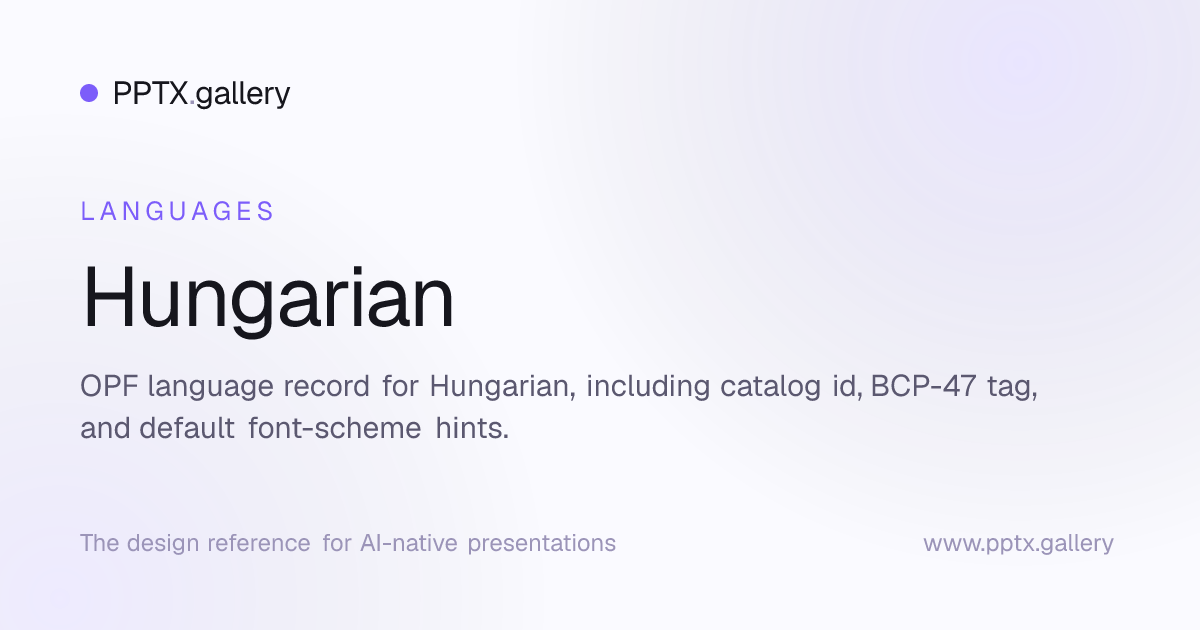 Hungarian | OPF Language Reference