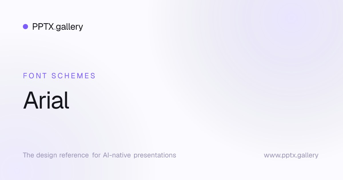 Arial Font Scheme | OPF Presentation Fonts