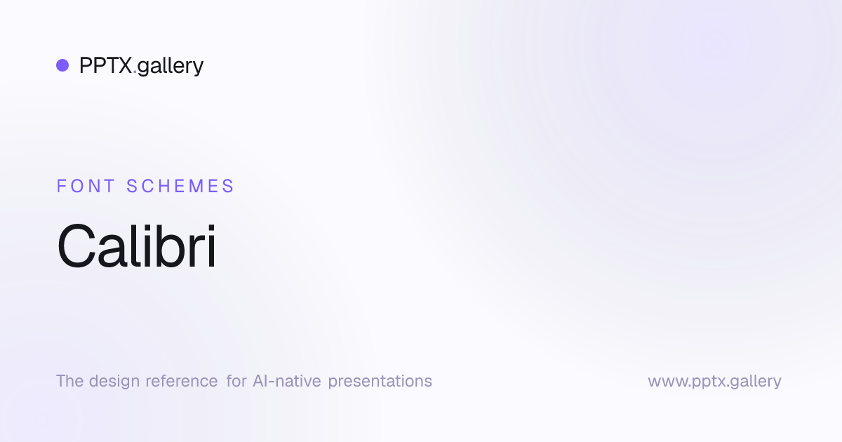 Calibri Font Scheme | OPF Presentation Fonts