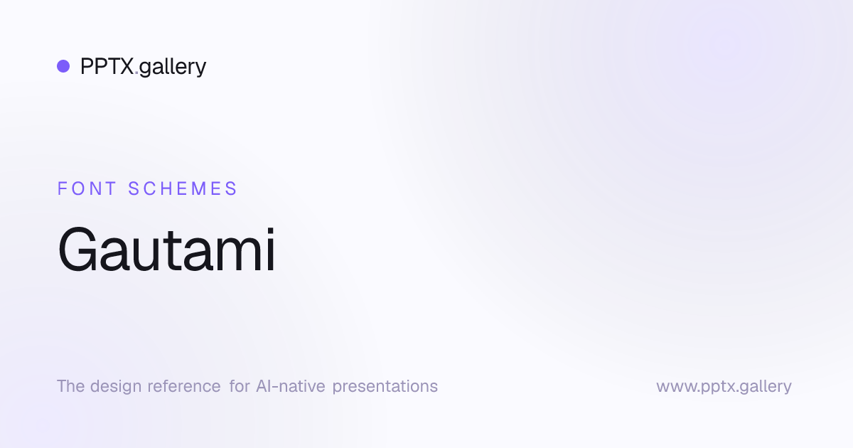 Gautami Font Scheme | OPF Presentation Fonts