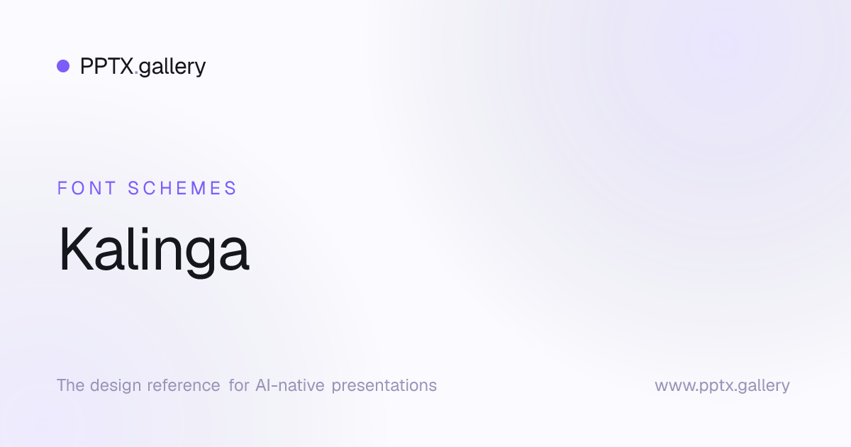 Kalinga Font Scheme | OPF Presentation Fonts