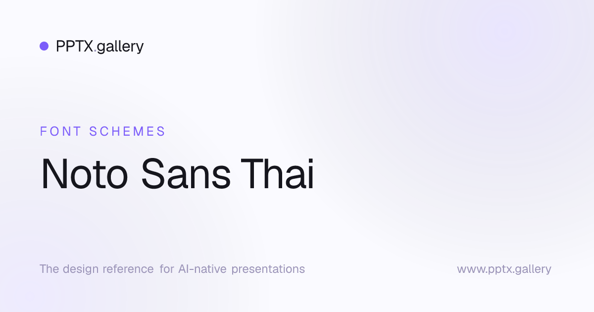 Noto Sans Thai Font Scheme | OPF Presentation Fonts