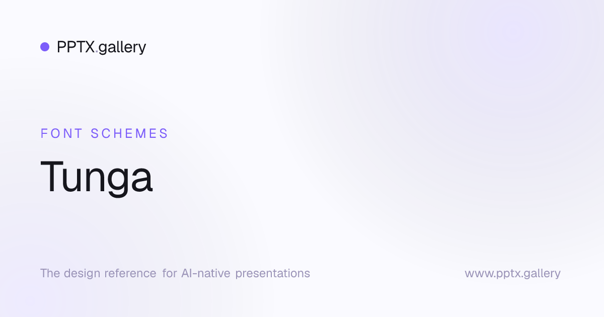 Tunga Font Scheme | OPF Presentation Fonts