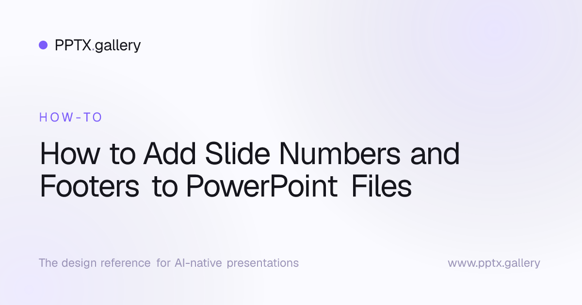 How to Add Slide Numbers and Footers to PowerPoint Files | Slide Reference