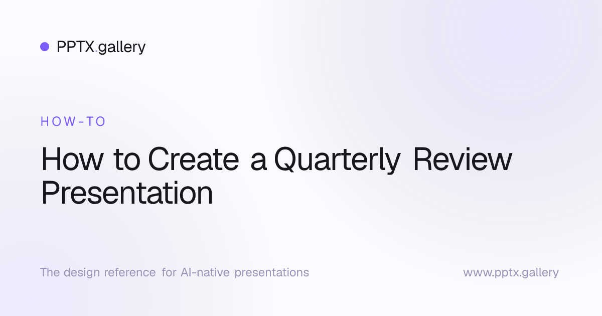 How to Create a Quarterly Review Presentation | Slide Reference