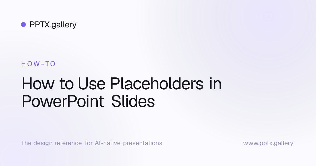How to Use Placeholders in PowerPoint Slides | Slide Reference