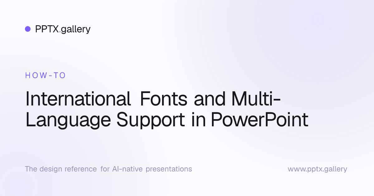 International Fonts and Multi-Language Support in PowerPoint | Slide ...