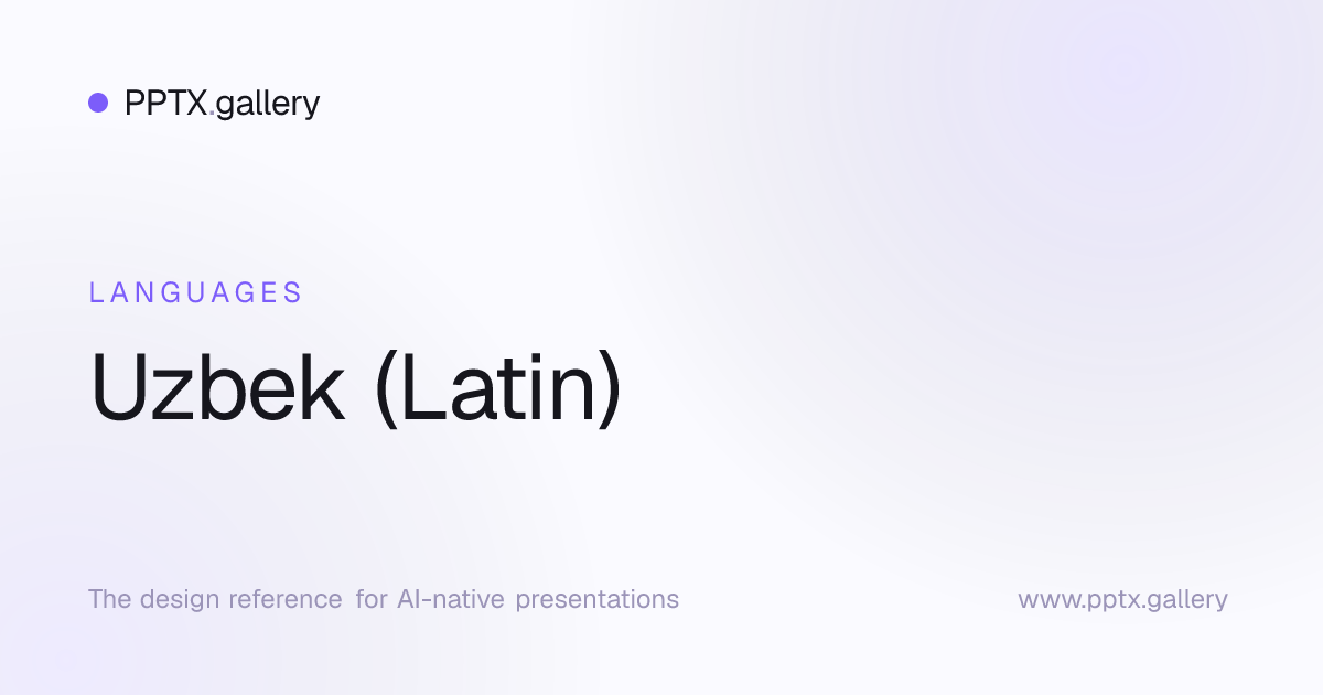 Uzbek (Latin) | OPF Language Reference