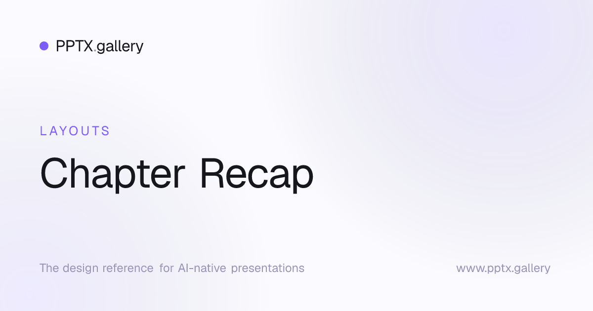 Chapter Recap Slide Layout | OPF Reference