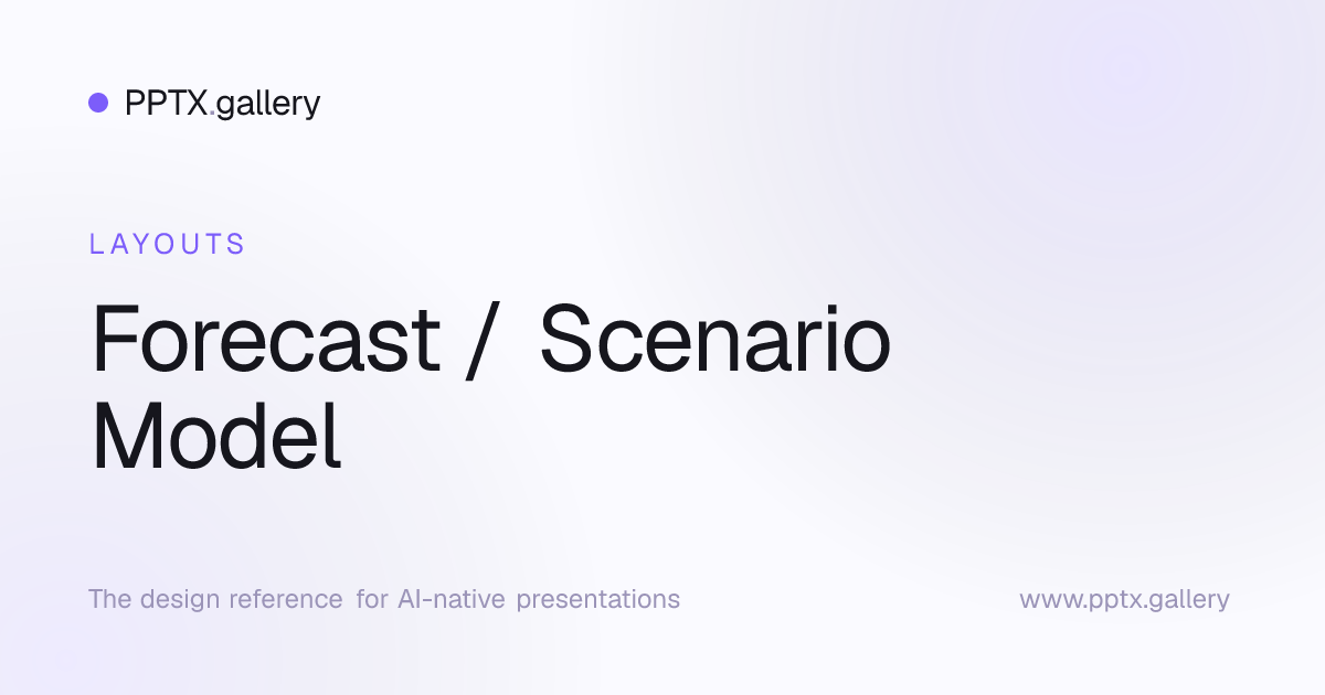 Forecast / Scenario Model Slide Layout | OPF Reference