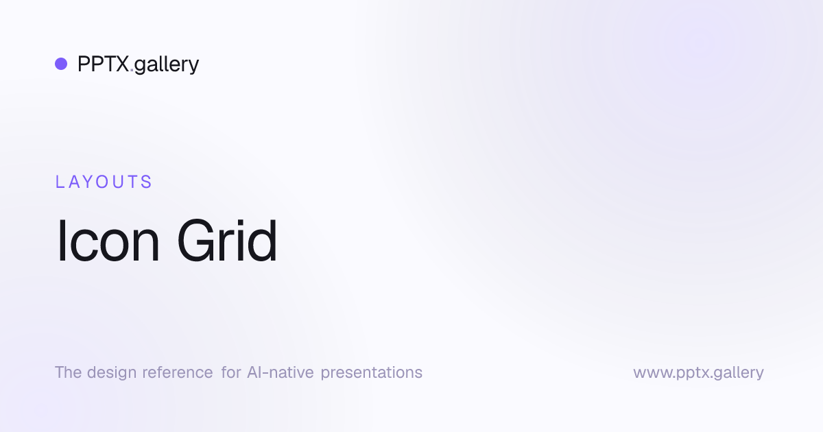Icon Grid Slide Layout | OPF Reference