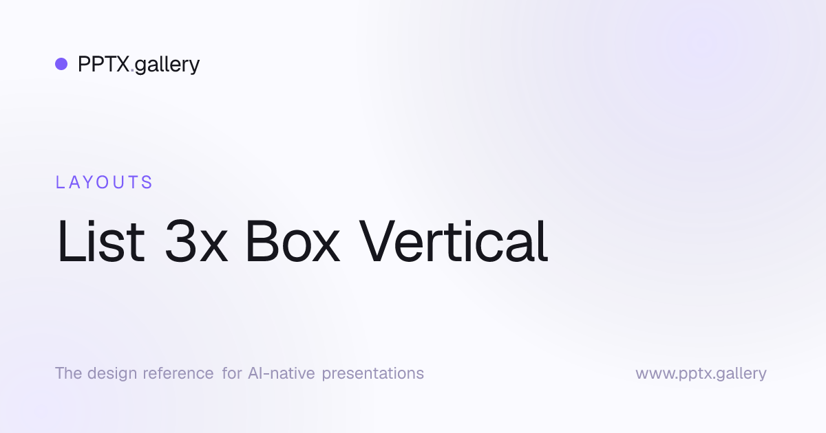 List 3x Box Vertical Slide Layout | OPF Reference