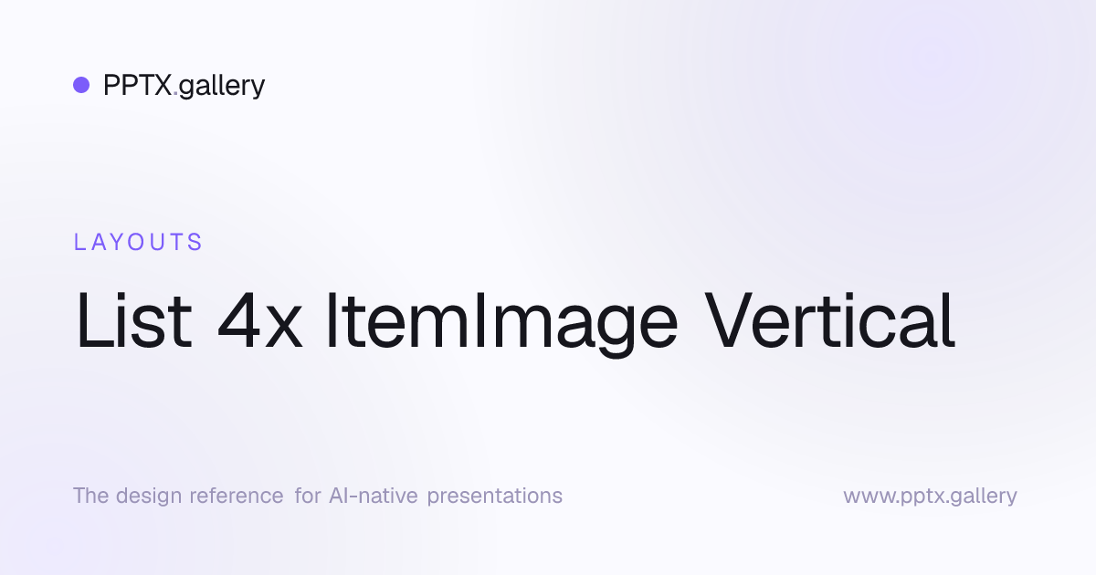List 4x ItemImage Vertical Slide Layout | OPF Reference