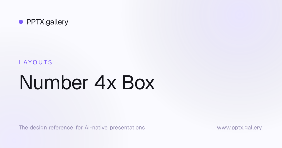 Number 4x Box Slide Layout | OPF Reference