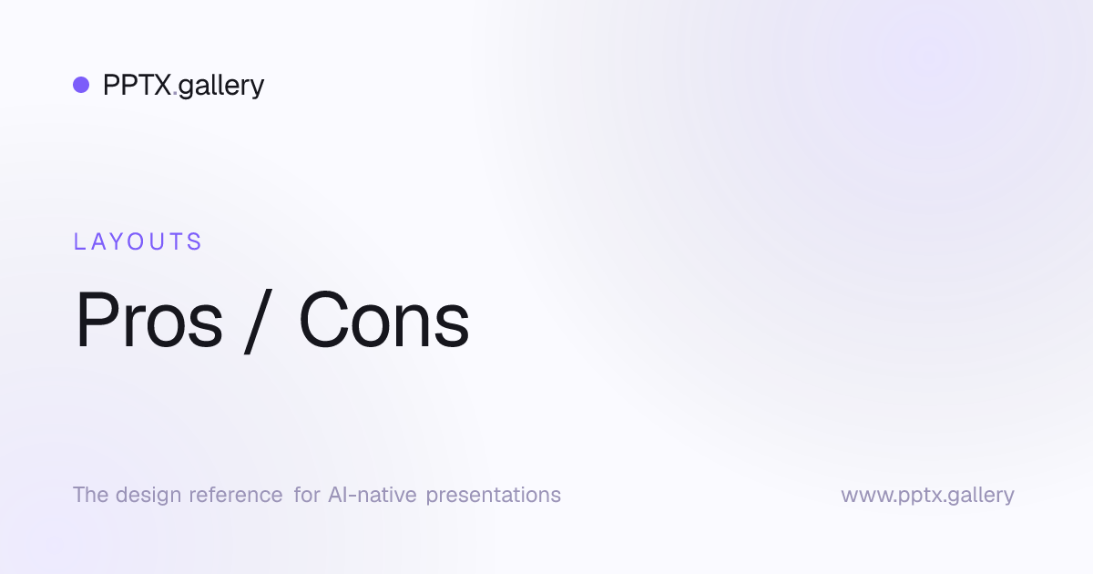 Pros / Cons Slide Layout | OPF Reference