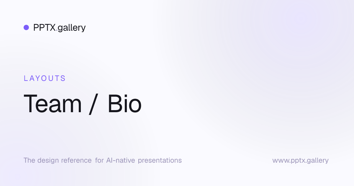 Team / Bio Slide Layout | OPF Reference