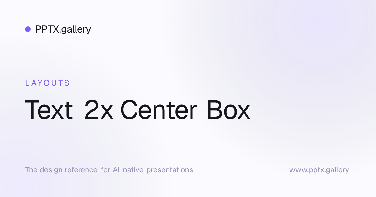 Text 2x Center Box Slide Layout | OPF Reference