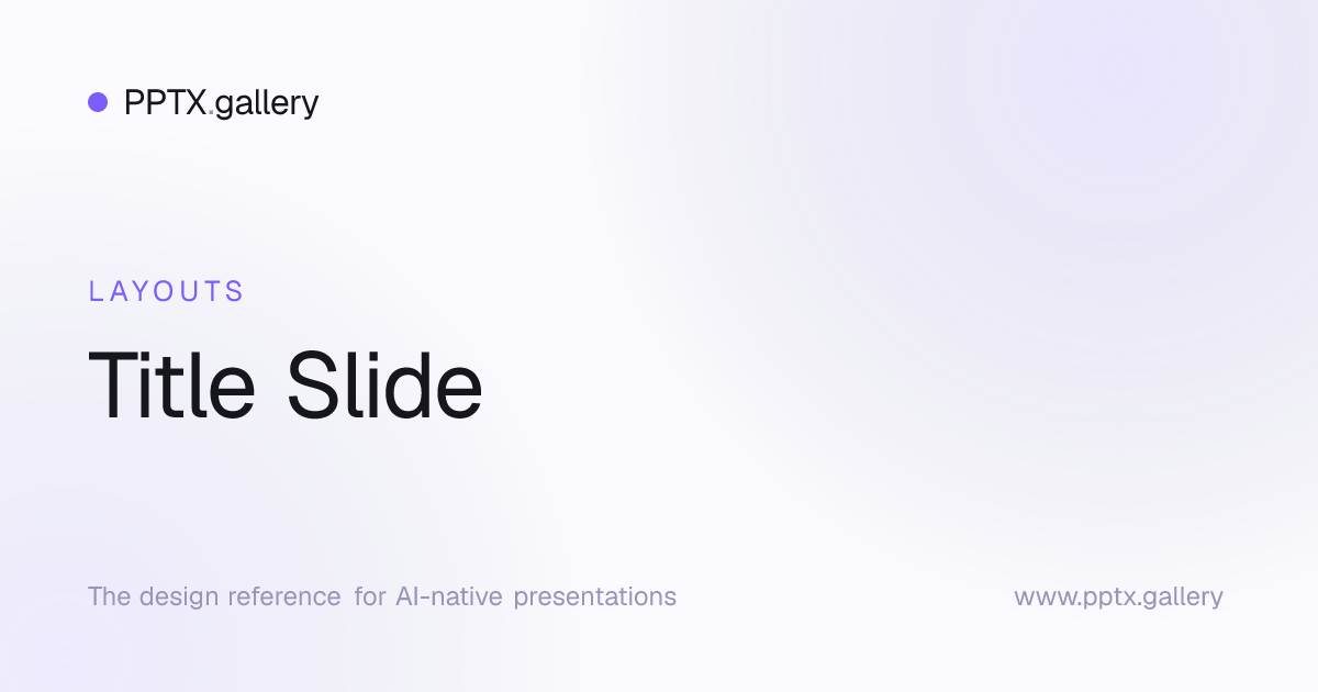 Title Slide Slide Layout | OPF Reference