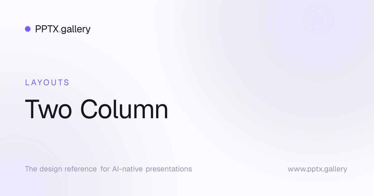 Two Column Slide Layout | OPF Reference