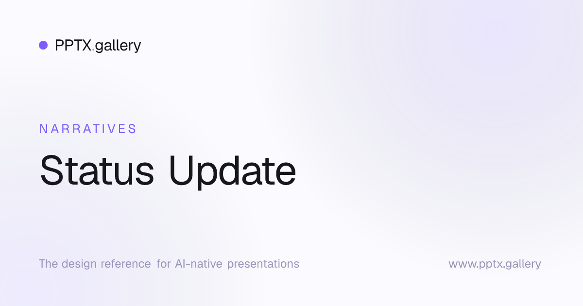Status Update Framework | Presentation Storytelling